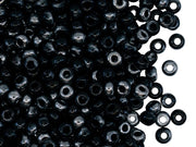 Rocailles Seed Beads 6/0, Jet Black Chrom, Czech Glass