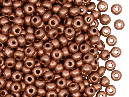 Rocailles Seed Beads 6/0, Vintage Copper, Czech Glass