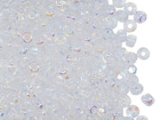 Rocailles Seed Beads 6/0, Crystal AB, Czech Glass