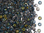 Rocailles Seed Beads 6/0, Crystal AB Black, Czech Glass