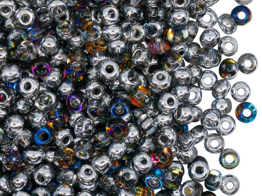 Rocailles Seed Beads 6/0, Crystal Orion, Czech Glass