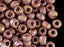 10 g 6/0 Etched Seed Beads, Etched Bronze, Czech Glass