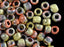10 g 6/0 Etched Seed Beads, Etched California Gold Rush, Czech Glass