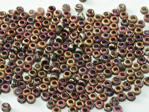 Etched Seed Beads 6/0, Crystal Etched Sliperit Full, Czech Glass