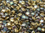 50 pcs Star Beads, 6 mm, Czech Glass, Crystal Golden Rainbow