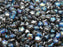 50 pcs Star Beads, 6 mm, Czech Glass, Crystal Graphite Rainbow