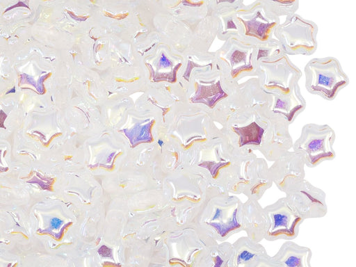 Star Beads 6 mm, Crystal Full AB, Czech Glass