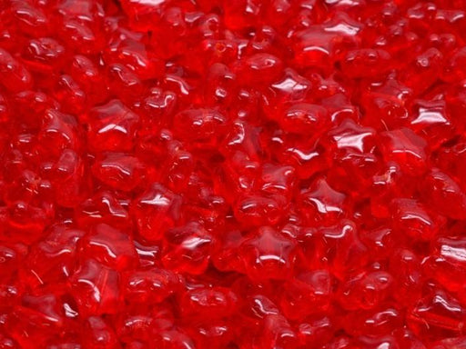 Star Beads 6 mm, Ruby, Czech Glass