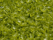 Star Beads 6 mm, Olivine Transparent, Czech Glass