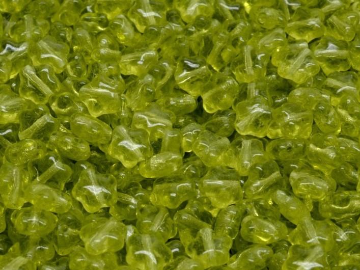 Star Beads 6 mm, Olivine Transparent, Czech Glass