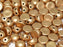 25 pcs 2-hole Cabochon Pressed Beads, 6mm, Aztec Gold (Crystal Bronze Pale Gold), Czech Glass