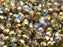50 pcs Fire Polished Faceted Beads Round, 6mm, Crystal Golden Rainbow, Czech Glass