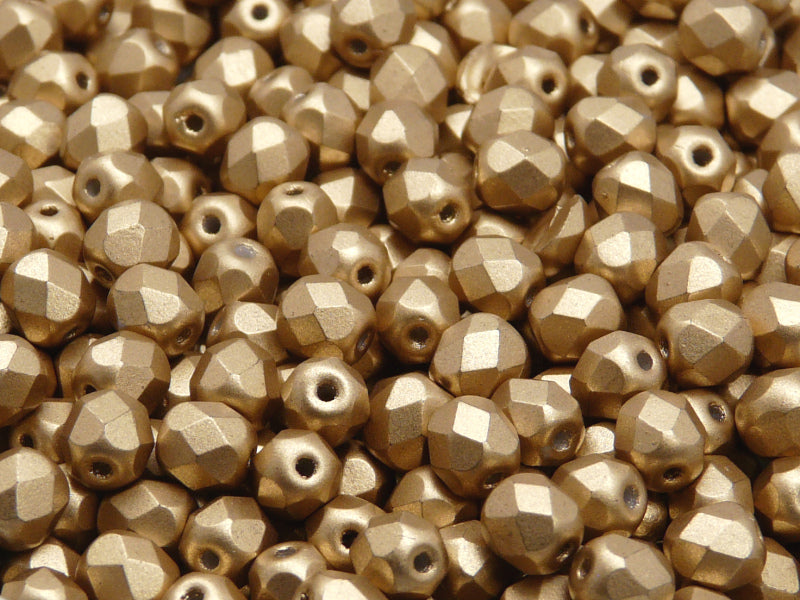 Set of Czech Fire-Polished Glass Beads Round 6mm - 6 colors (6FP001 6FP002 6FP003 6FP071 6FP077 6FP081)