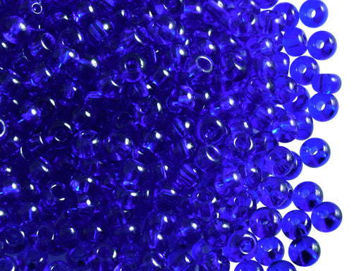 20 g 6/0 Seed Beads Preciosa Ornela, Dark Sapphire Transparent, Czech Glass
