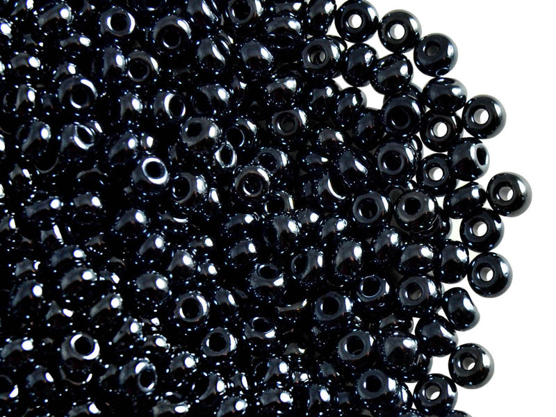 20 g 6/0 Seed Beads Preciosa Ornela, Hematite (Gray) Opaque, Czech Glass