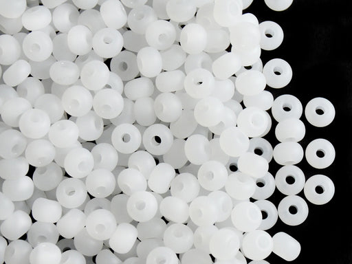 20 g 6/0 Seed Beads Preciosa Ornela, White Alabaster Matte, Czech Glass