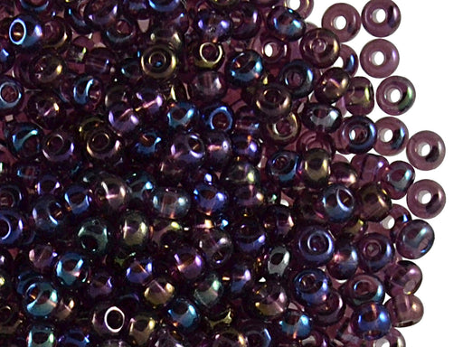 20 g 6/0 Seed Beads Preciosa Ornela, Transparent Amethyst AB, Czech Glass