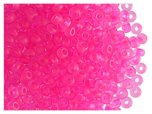 20 g 7/0 Seed Beads Preciosa Ornela, NEON Pink Matte, Czech Glass