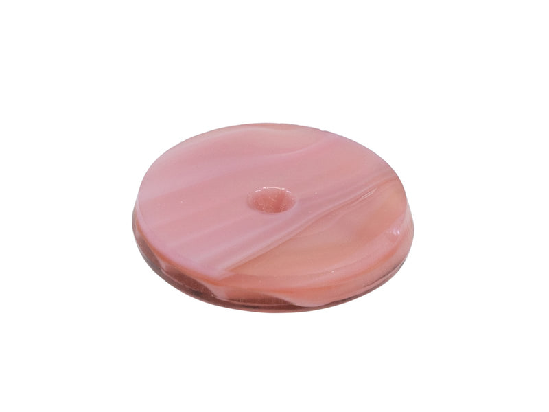 1 pc Czech Glass Cabochons 18 mm, Opaque Pink Gold Dragonfly, Czech Glass