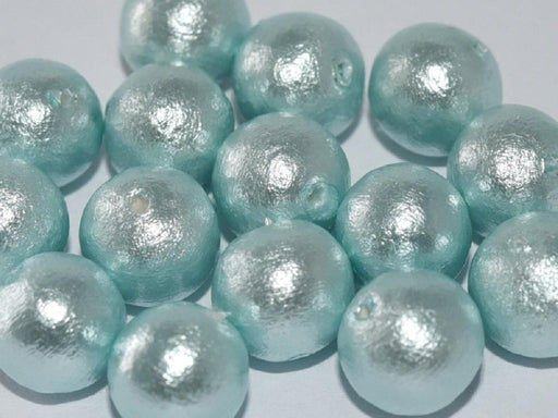 Cotton Pearls 8 mm, Aqua, Miyuki Japanese Beads