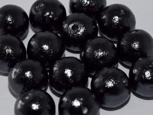 Cotton Pearls 8 mm, Black, Miyuki Japanese Beads
