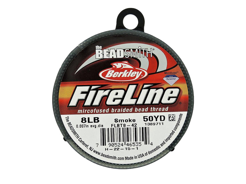 1 pc Beadsmith Fireline 8Lb, 0.15mm (0.007inch) x 45.7m (50yd), Smoke Gray