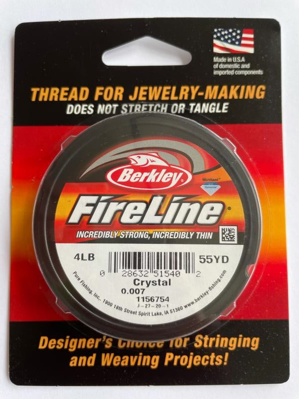 1 pc Beadsmith Fireline FLCR 4LB 55 YD, Crystal Clear, Synthetic Fiber —  ScaraBeads US