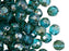 25 pcs Fire Polished Faceted Beads Round, 8mm, Aquamarine Celsian, Czech Glass