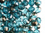 Fire Polished Beads 8 mm, Aquamarine Valentinite, Czech Glass