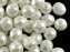 Set of Round Fire Polished Beads (3mm, 4mm, 6mm, 8mm), Pastel White, Czech Glass