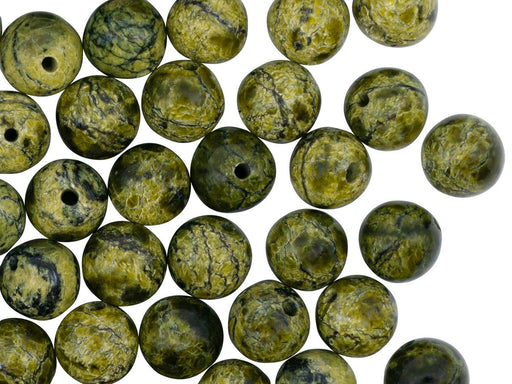 Natural Stones Round Beads 8 mm, Serpentinite, Minerals, Russia