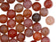 Natural Stones Round Beads 8 mm, Chalcedony Agate Brown Pink, Minerals, Russia