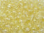 25 pcs Round Pressed Beads, 8mm, Crystal Yellow Luster, Czech Glass