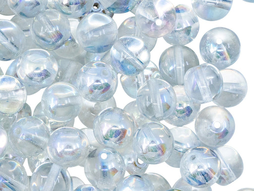 Round Beads 8 mm, Crystal AB, Czech Glass