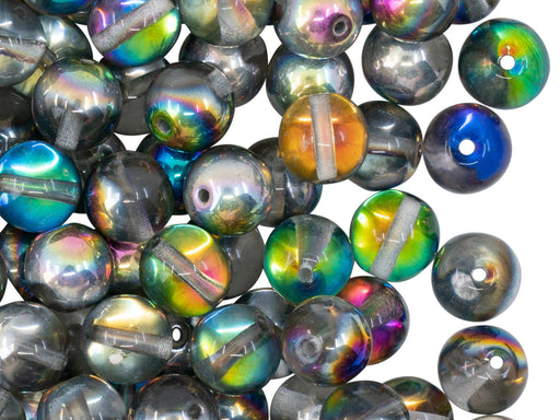Round Beads 8 mm, Crystal Vitrail, Czech Glass