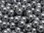 Set of Round Beads (3mm, 4mm, 6mm, 8mm), Silver Matte, Czech Glass