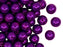 30 pcs Round Pearl Beads, 8mm, Pastel Purple, Czech Glass