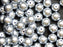 30 pcs Round Pearl Beads, 8mm, Gray Pearl, Czech Glass