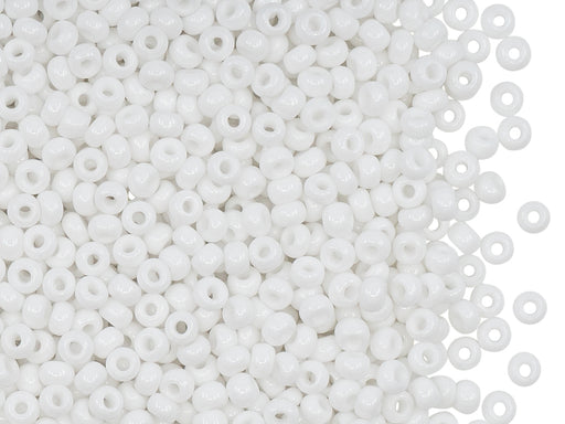 20 g 8/0 Seed Beads Preciosa Ornela, Chalk White, Czech Glass