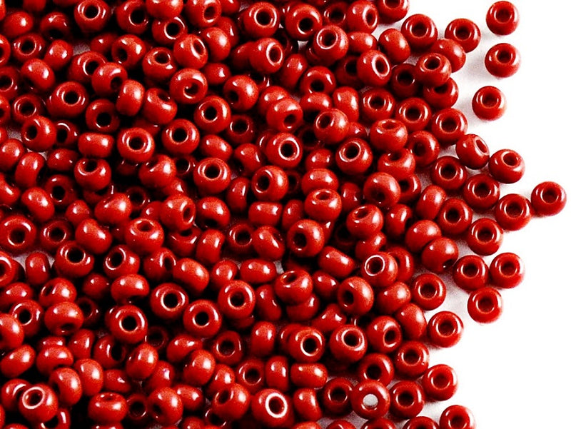 20 g 8/0 Seed Beads Preciosa Ornela, Vinous Natural Opaque, Czech Glass
