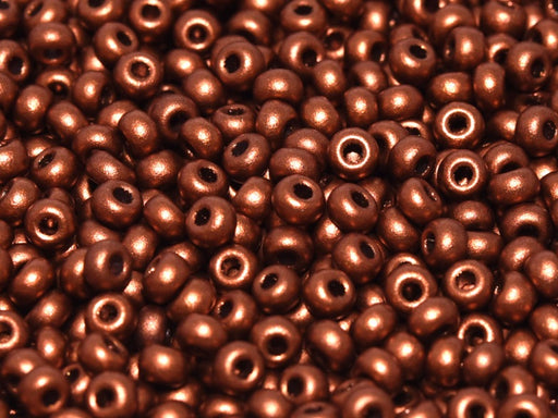 20 g 8/0 Seed Beads, Copper, Czech Glass