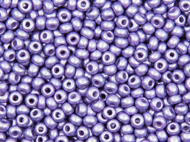 Rocailles 8/0 Violet Pearl Czech Glass Purple