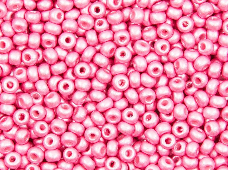Rocailles 8/0 Pink Pearl Czech Glass Pink