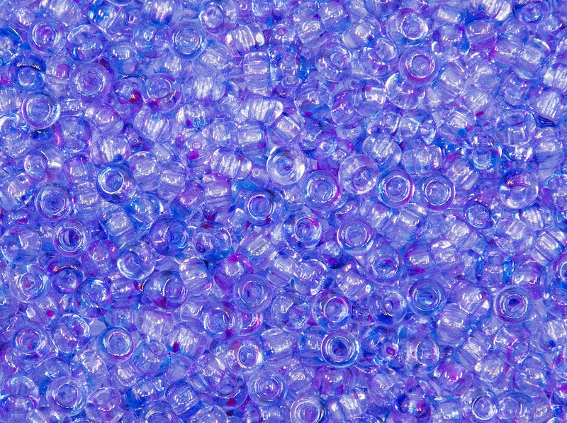 Rocailles 8/0 Crystal Violet Purple Two Tone Czech Glass Purple Multicolored
