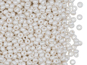 Rocailles Seed Beads 8/0, White Pastel Pearl, Czech Glass
