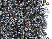 Rocailles Seed Beads 8/0, Crystal Orion, Czech Glass