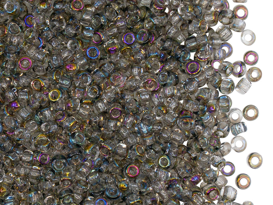 Rocailles Seed Beads 8/0, Crystal Kalipo, Czech Glass