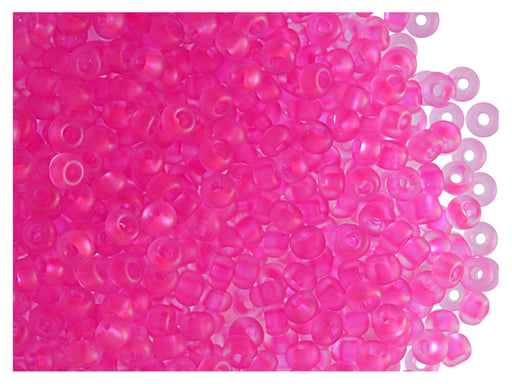 20 g 8/0 Seed Beads Preciosa Ornela, NEON Pink Matte, Czech Glass