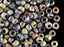 10 g 8/0 Etched Seed Beads, Crystal Etched California Gold Rush Dark, Czech Glass