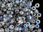 10 g 8/0 Etched Seed Beads, Crystal Etched Graphite Rainbow, Czech Glass